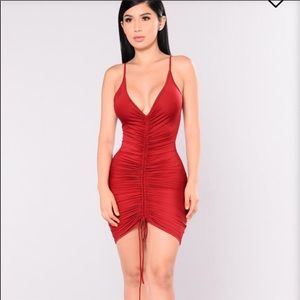FASHION NOVA SHANGHAI RUCHED MINI DRESS MEDIUM